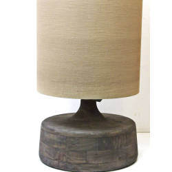 Lampa stołowa /podłogowa drewniana 80cm